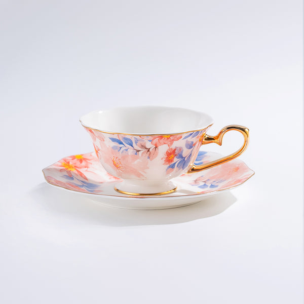 Amieenor Fine bone china tea cup and saucer set-Maiden's dream