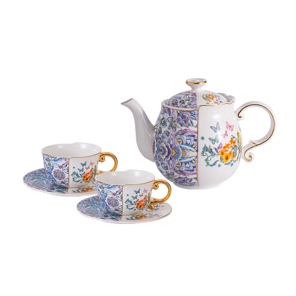 Amieenor chinese style teapot with cup saucer set for home