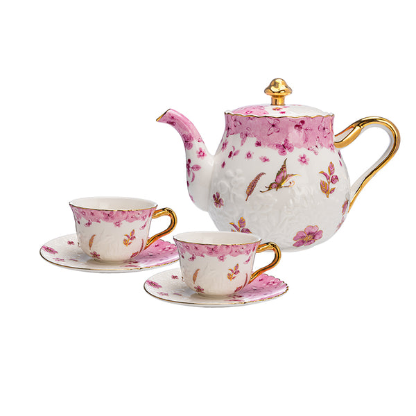 Amieenor ceramic tea pot set with cup and saucer set