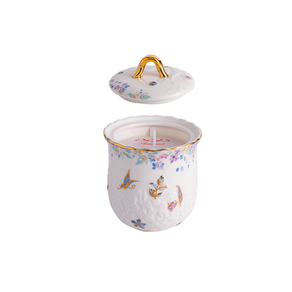 Amieenor romantic floral candle jar ceramic candle holder