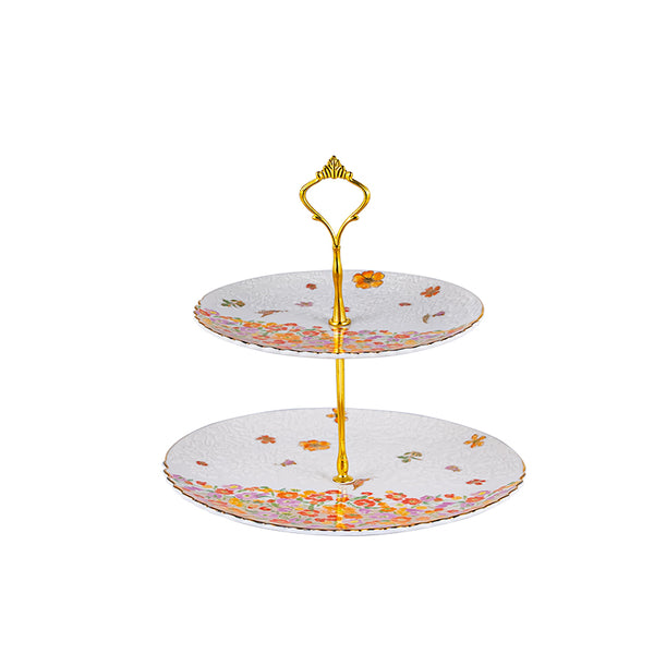 Amieenor ceramic dessert plate cake holder floral design dessert holder